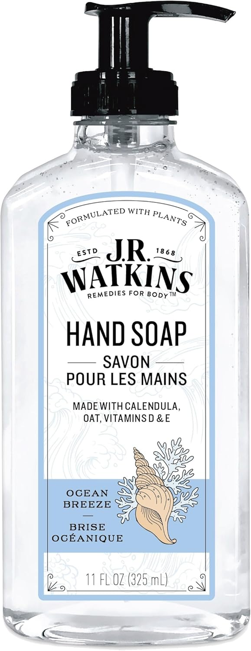 JR Watkins - Liquid Hand Soap Ocean Breeze - 11 Fl. Oz. image number 3