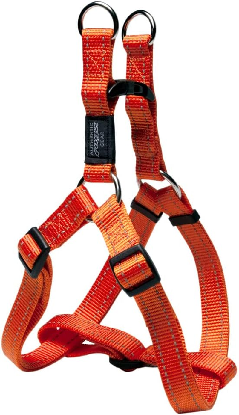 Rogz Utility Step-In Harness Fanbelt, Large, Black - Orange
