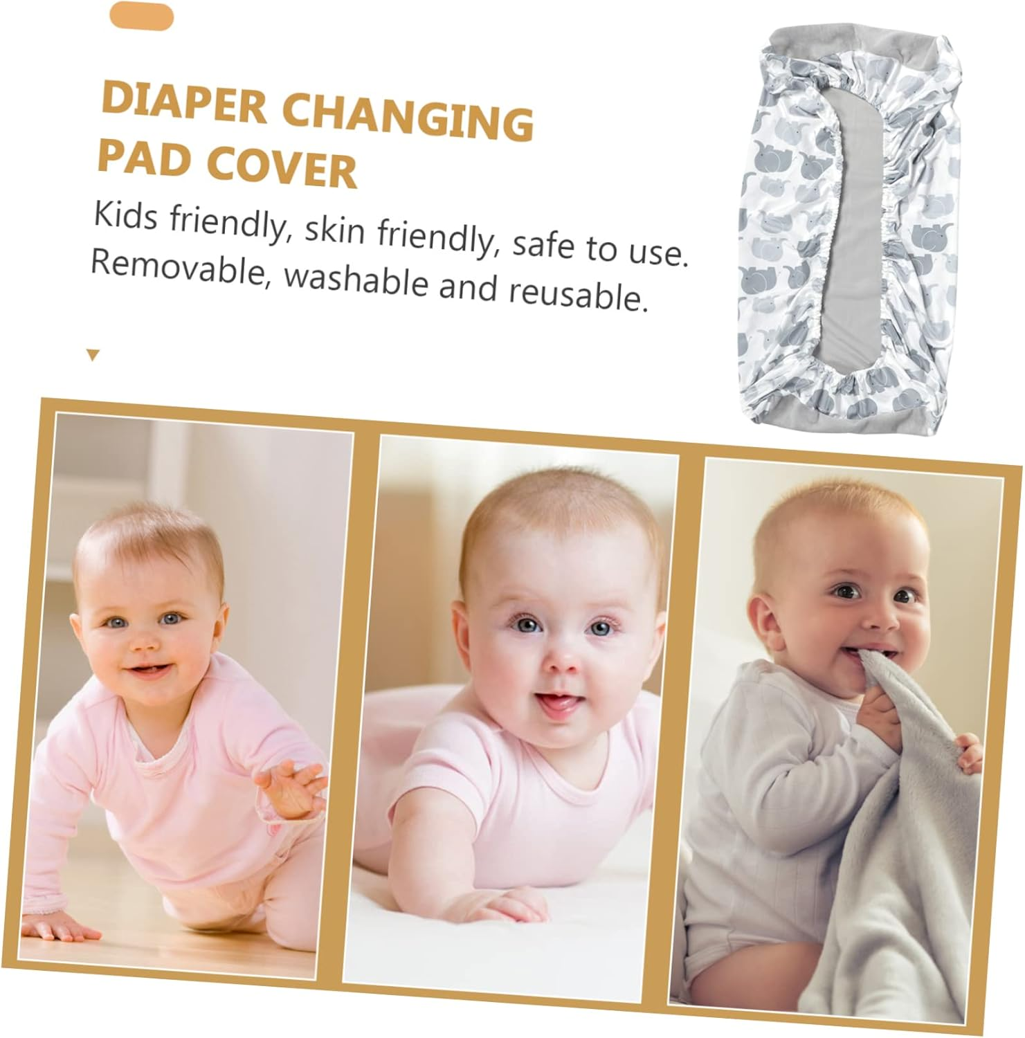 Ibasenice Crib Sheets for Boys Girls Baby Changing Pad Cover Safe Breathable Material image number 2