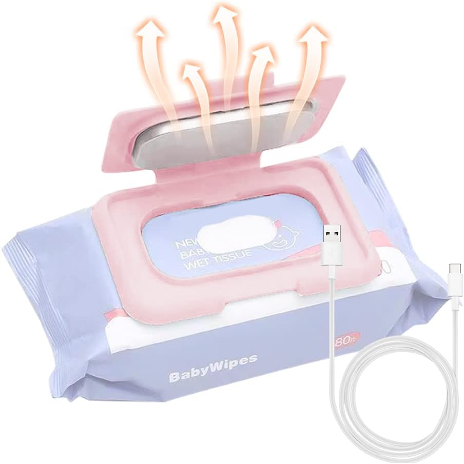Baby Wipe Warmer Portable Baby Wet Wipes Warmer Heater USB Powered Perfect for Traveling Blue
