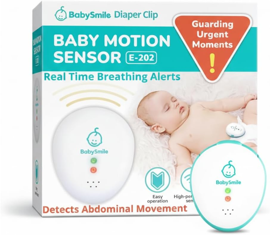 Baby Smile Baby Motion Breathing Monitor | Baby Abdominal Movement Monitor | Audible Alerts for Quick Alerts | Diaper Clip | No Bluetooth image number 6
