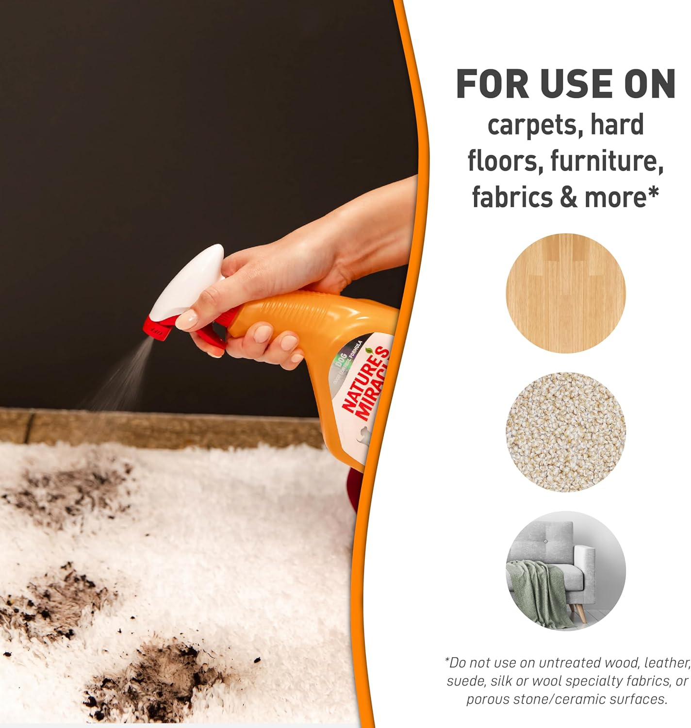 Nature'S Miracle Oxy Formula Set in Stain Destroyer for Dogs, 709Ml, Destroys Stains, Multi-Surface Cleaner, Fast Acting, Fresh Orange Scent image number 6