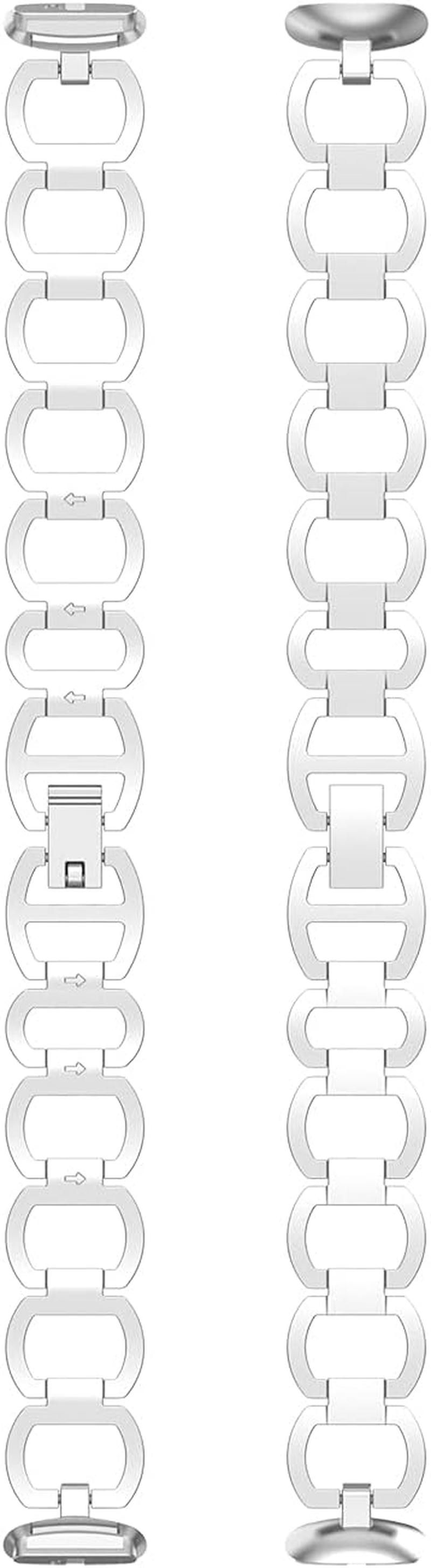 Chofit Metal Replacement Bands Compatible with Fitbit Luxe, Adjustable Links Stainless Steel Accessories Wristband Bracelet Strap for Fitbit Luxe Tracker Women Men image number 1