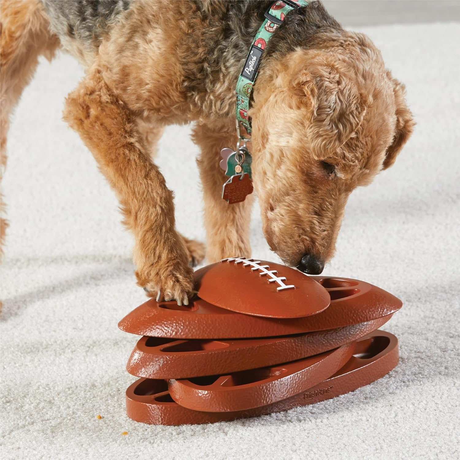 Brightkins Touchdown Time! Treat Puzzle - Dog Puzzle Toys, Interactive Dog Toys, Gifts for Dogs image number 1