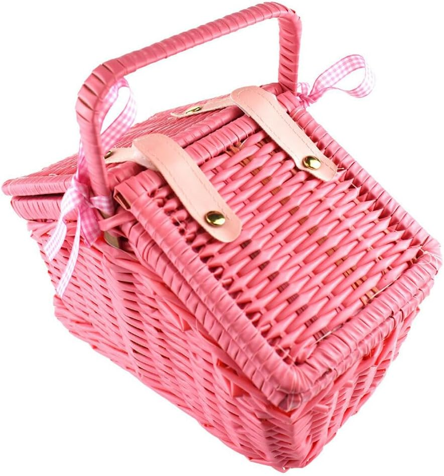 Kaper Kidz TIGER TIN TEA SET in Pink Picnic Basket 18-Piece Set: Perfect Pretend Play Tea Party Fun! image number 2