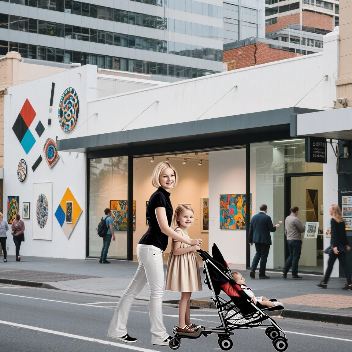 Universal Toddlers Stroller Board Kids Buggy Pushchair Jogger Travel Pram Buggy Board 2In1 Detachable Seat or Stand Ride-On Connector Pram Accessories image number 1