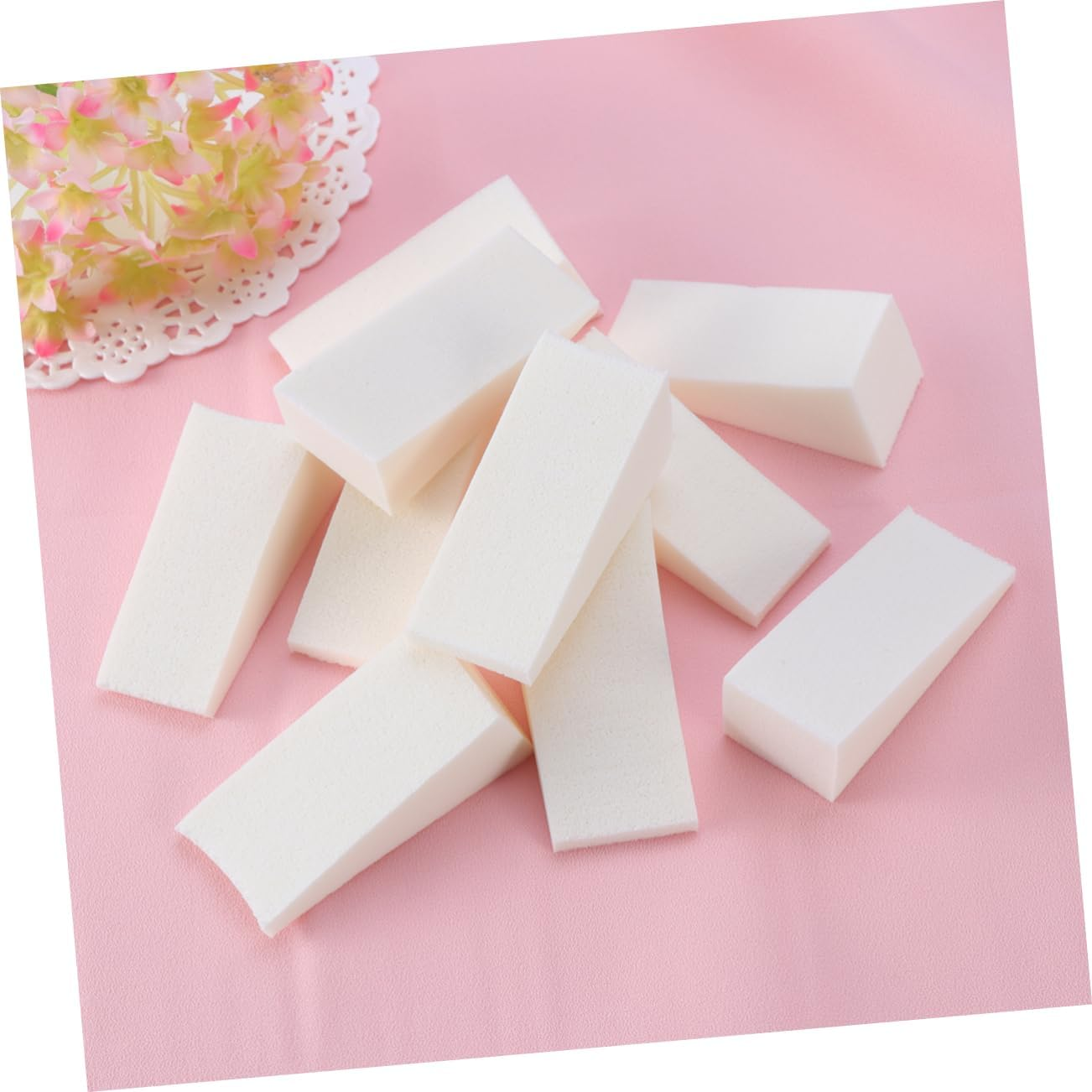 HONITANO Gradient Nail Sponges Fade Manicure Sponge 12Pcs White Nail Art Tools for Professional Manicure and Pedicure Kits image number 5