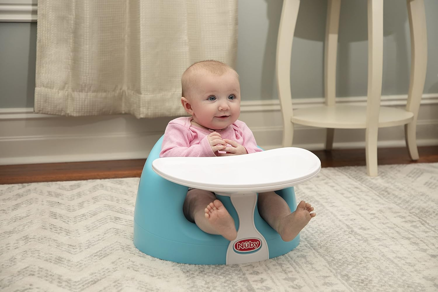 Nuby My Floor Seat Activity Tray with Easy Release Latch, Easy to Clean, for Ages 4-12 Months image number 2