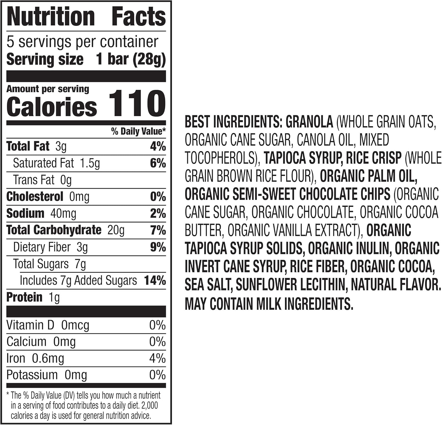 Annie'S Gluten Free Chewy Granola Bars, Double Chocolate Chip, 5 Bars, 4.9 Oz. (Pack of 12) image number 1