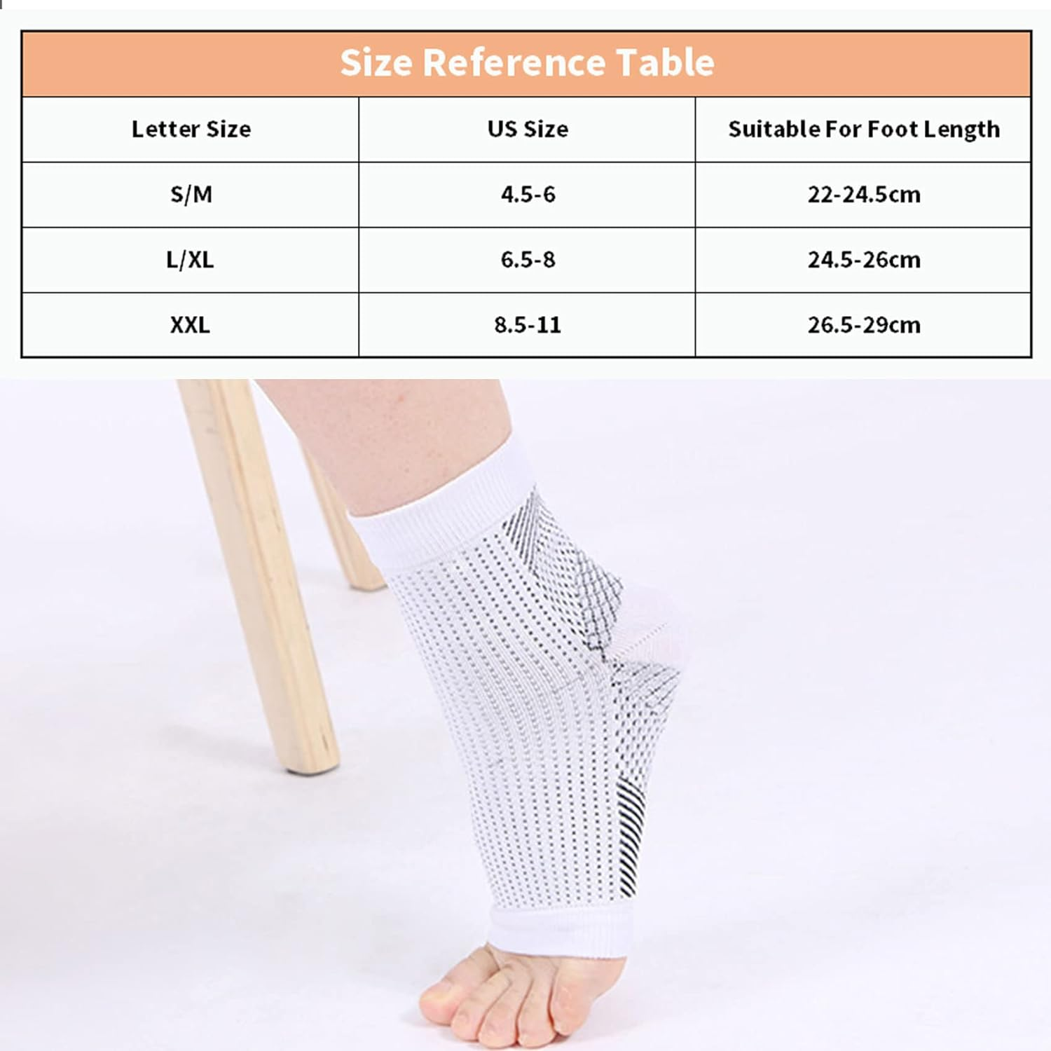 4 Pairs Neuropathy Socks Neuropathy Compression Socks, Soothe Socks for Neuropathy Pain image number 2