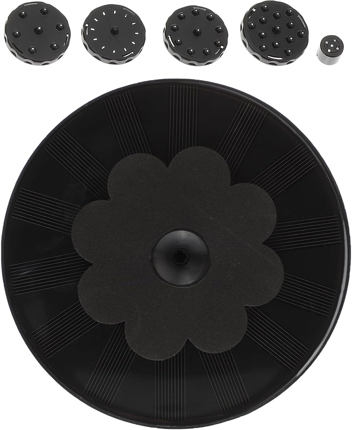 Solar Miniature Floating Fountain Black Solar Powered Outdoor Water Feature Easy Installation Garden Sprinkler for Ponds and Lawn Water Play image number 5