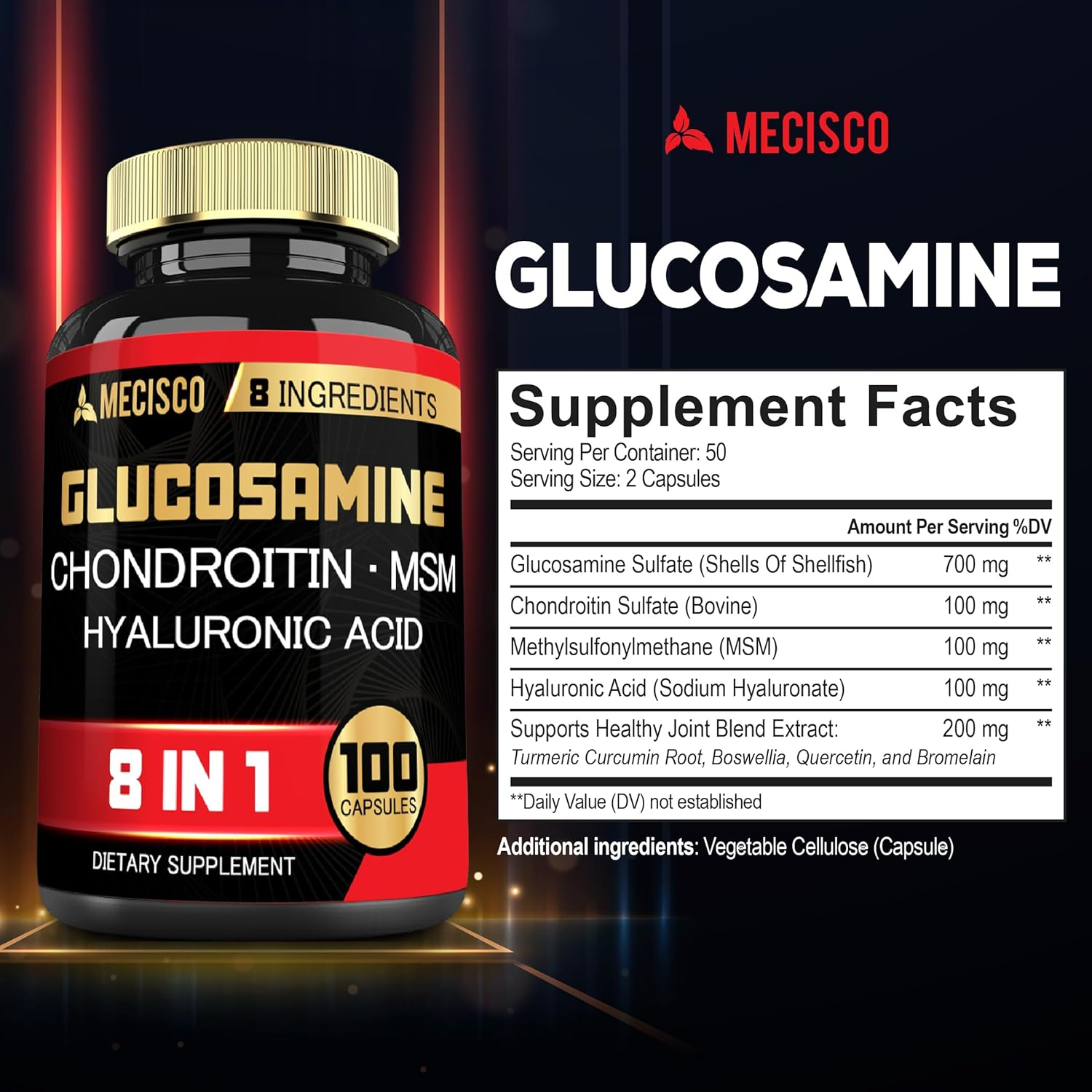 Glucosamine Chondroitin MSM - 100 Capsules image number 1