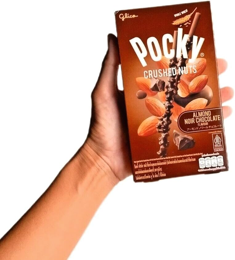Glico Pocky Stick Biscuits W/Almond Dark Chocolate 25G (10 Pack) image number 2