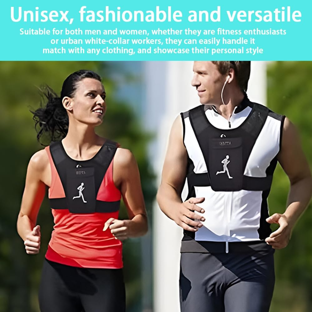 Running Vest,Breathable Cycling Vest,Waistcoat with Mobile Phone Bag,Adjustable Belt,Outdoor Sports Training Equip,For Running,Cycling,Mountain Climbing image number 2
