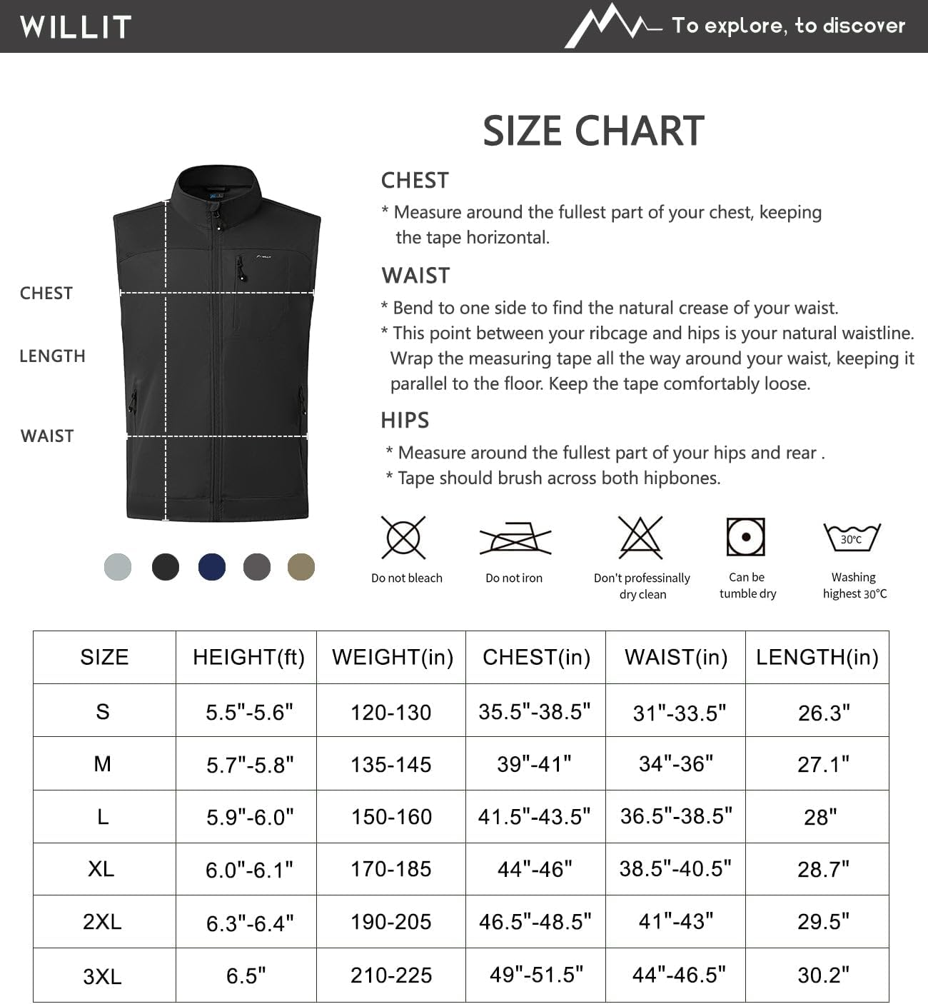 Willit Men'S Golf Vest Lightweight Softshell Vest Outerwear Sleeveless Jacket for Hiking Runing Causal image number 2