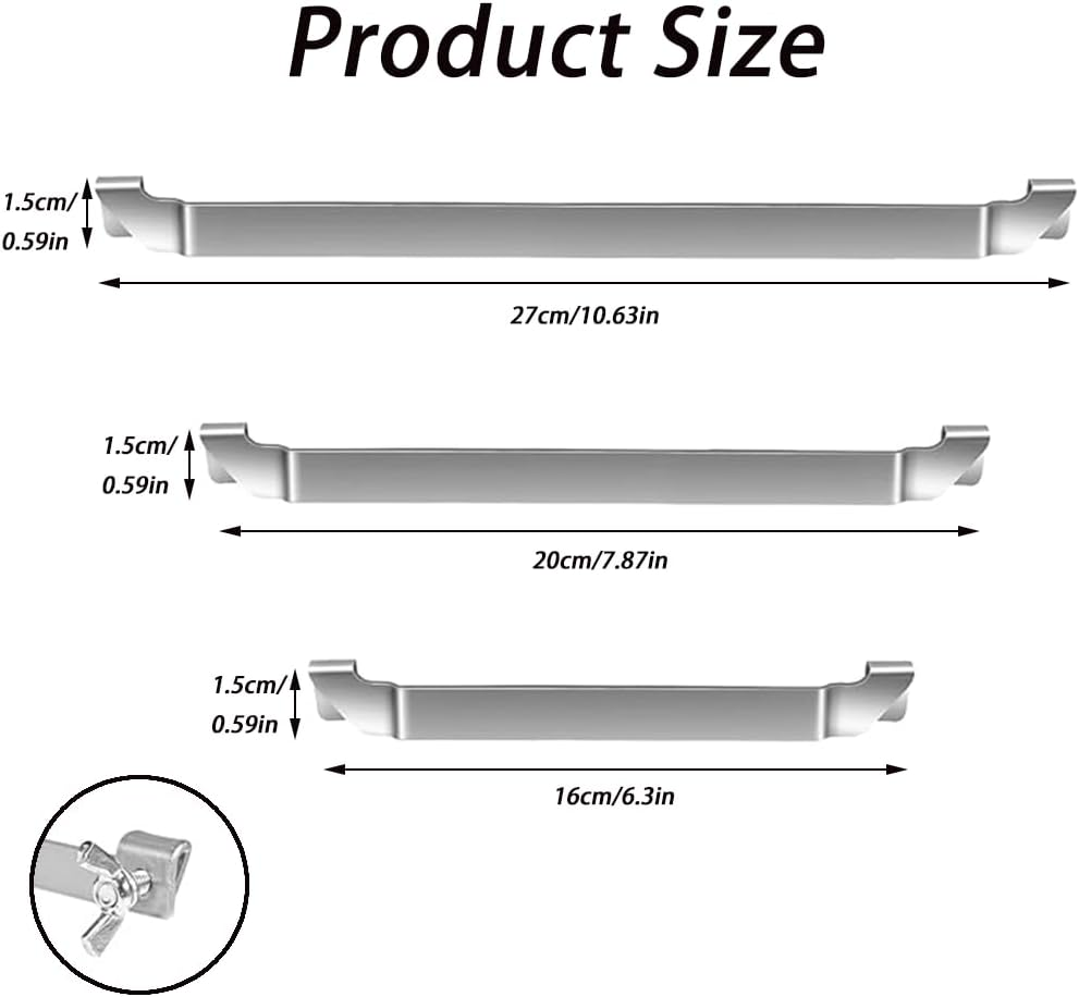 3 Pcs Stainless Steel Baking Pan Spatula Hanging Racks, Grill Barbecue Tool Rack, Spatula Holders, Outdoor Camping Picnic BBQ Grill Essentials, Suitable for Camp Chef, Blackstone, Royal Gourmet image number 4