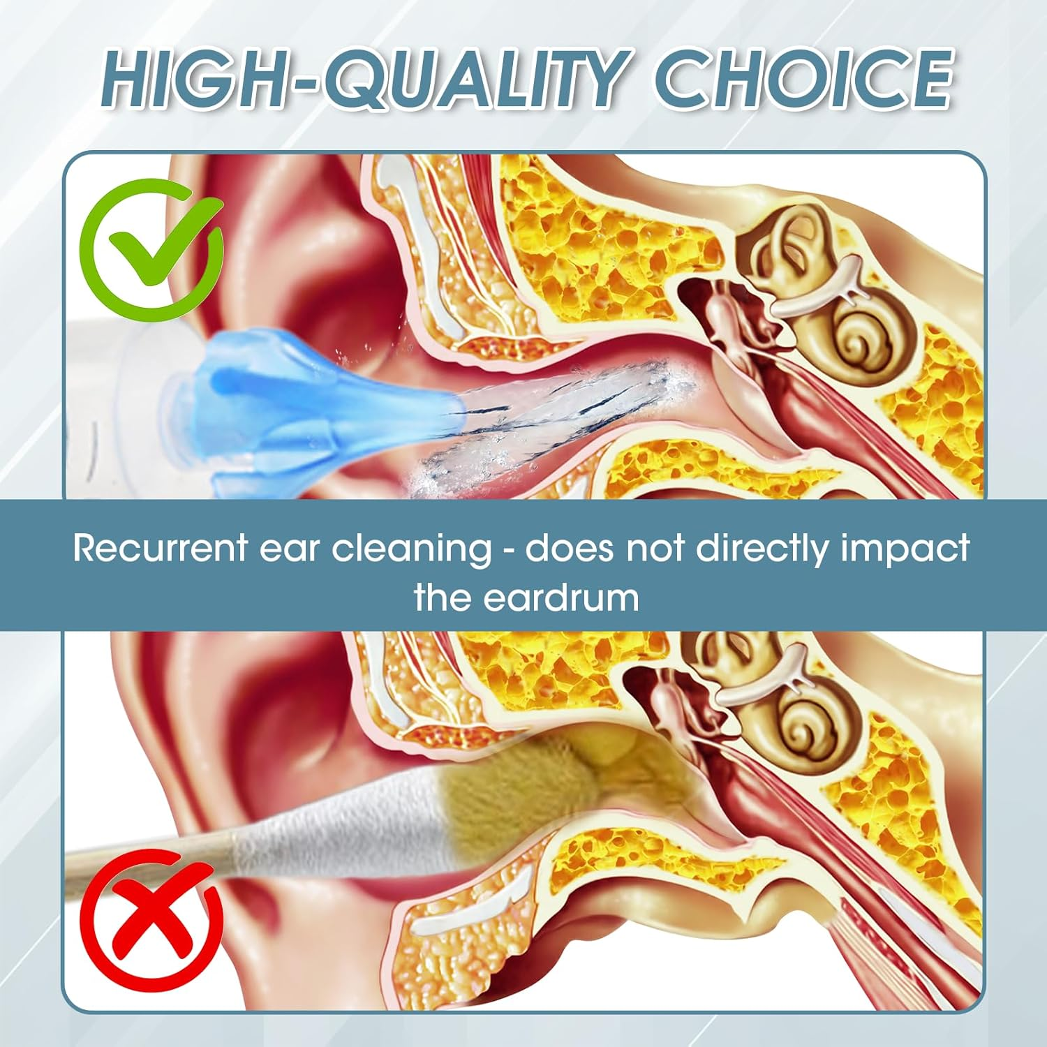 8 Pcs Ear Cleaner Syringe Kit, Ear Wax Removal Syringe, Safe Ear Wax Cleaner Tool with 6 Stream Tips for Clarity & Aural Hygiene image number 2