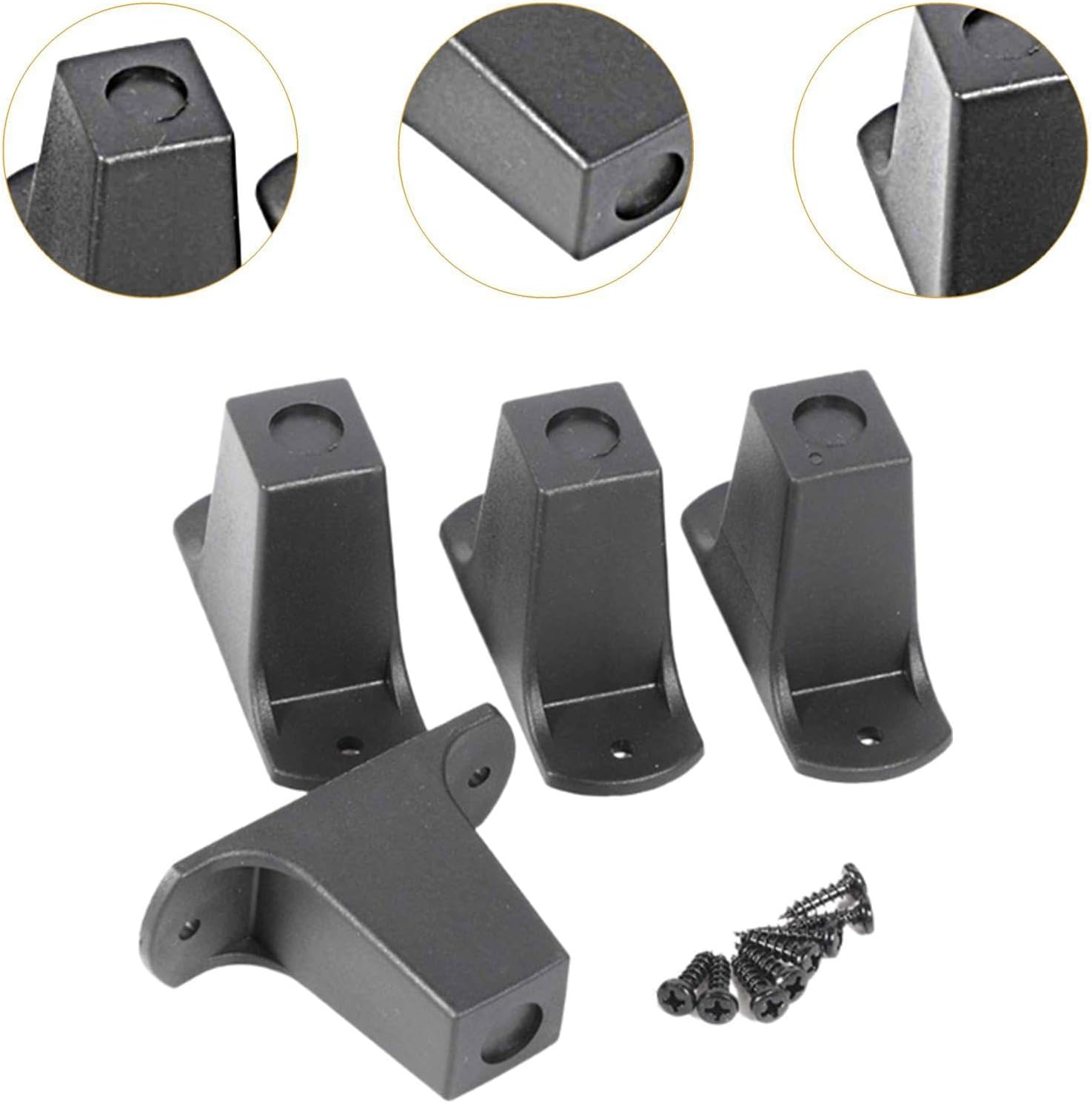 Leeqinersw 4X Rolling Duffle Bag Feet,Foot Stand Multipurpose Upright Luggage Bottom Feet for Wheeled Speaker Accessories, 45Mm Height