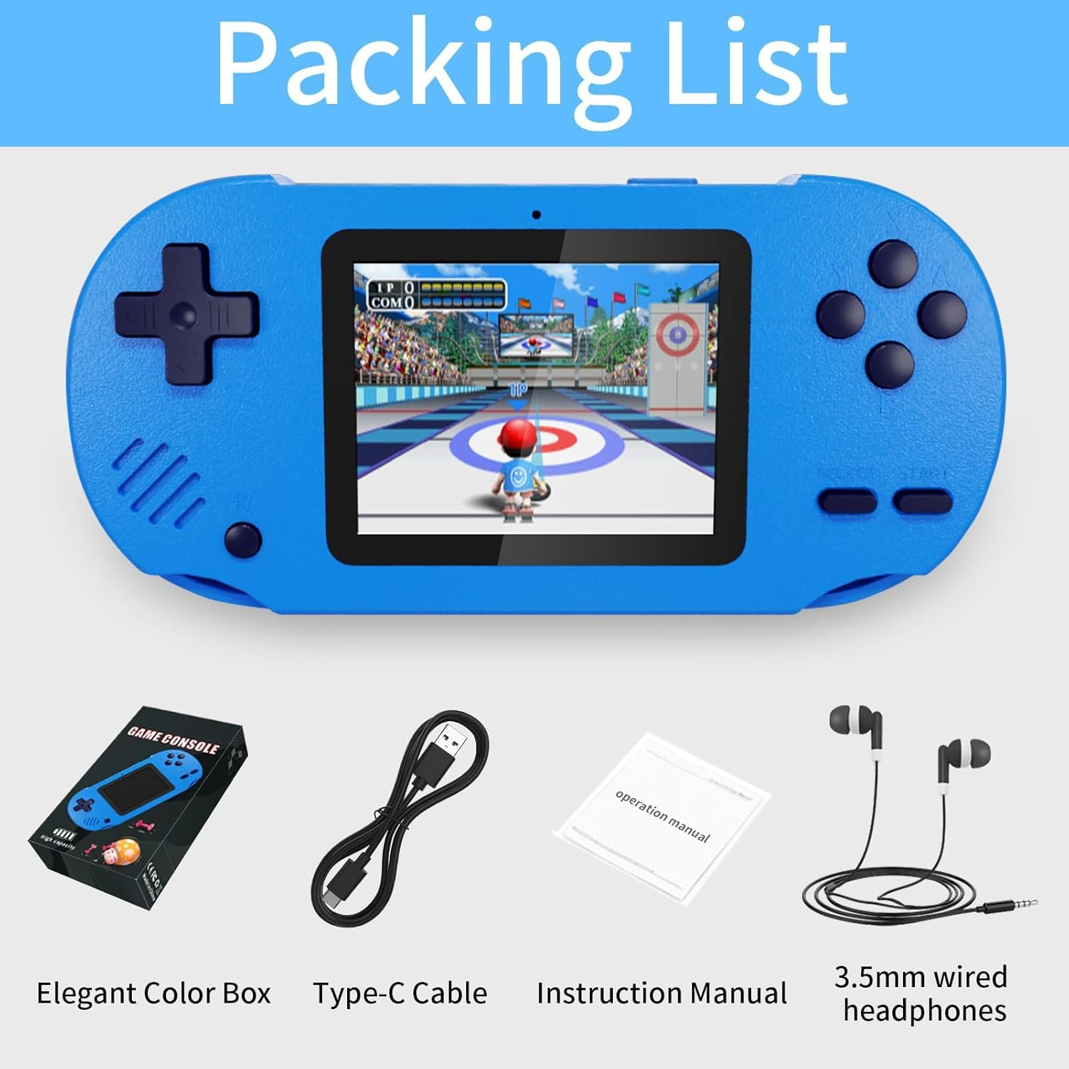 Retro Handheld Game Console - 3.0 Inch HD Screen, Built-In 300 Classic Games, Portable Retro Gaming Device, Ideal Gift