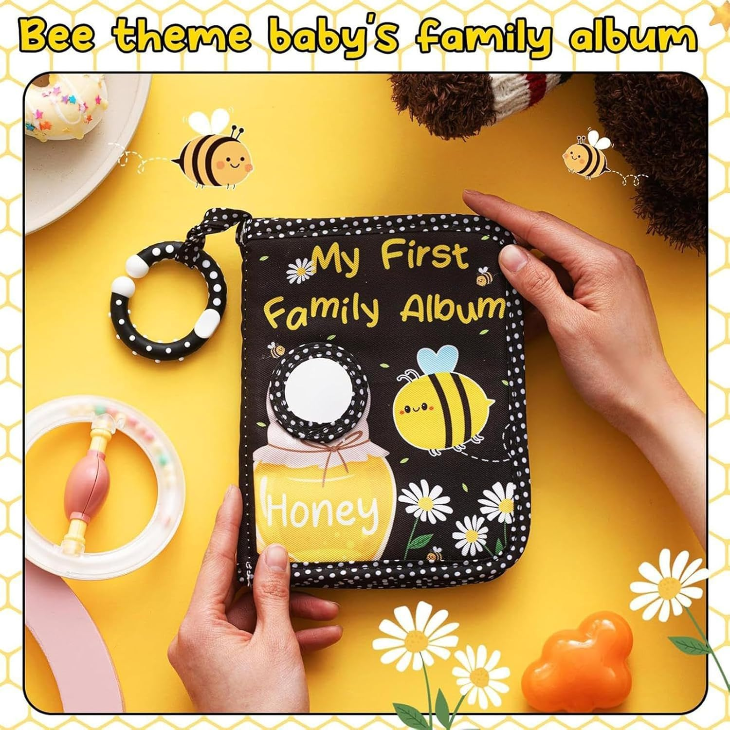 Baby'S First Photo Album - First Baby Photo Albums 4X6 Pictures | Soft Kids Family Album with Safety Mirror | Family Albums Picture Book | Fabric Scrapbook Mother Should Haves Because She Would Be image number 1