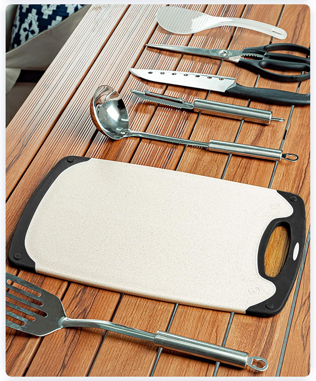 QYINXIU 8 Piece Camping Kitchen, Camping Kitchen Utensil Set, Portable Camp Kitchen Utensil Organizer Set, RV Cookware Kit, Travel Grill Set, Portable Camp Kitchen Utensil Set image number 4