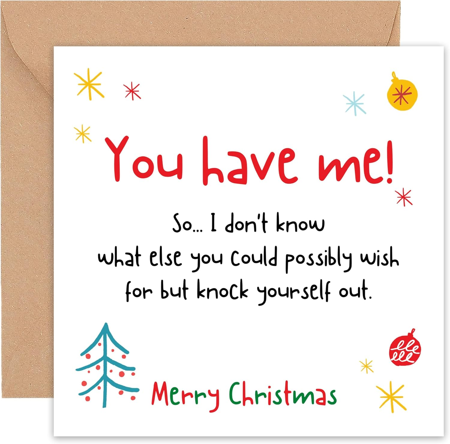 Felbridge Studio - Funny Rude Christmas Card - Humorous Xmas Cards for Boyfriend Girlfriend Partner Husband Wife Him Her Friends Gay - Luxury Fancy Gift 2022 - 14Cm