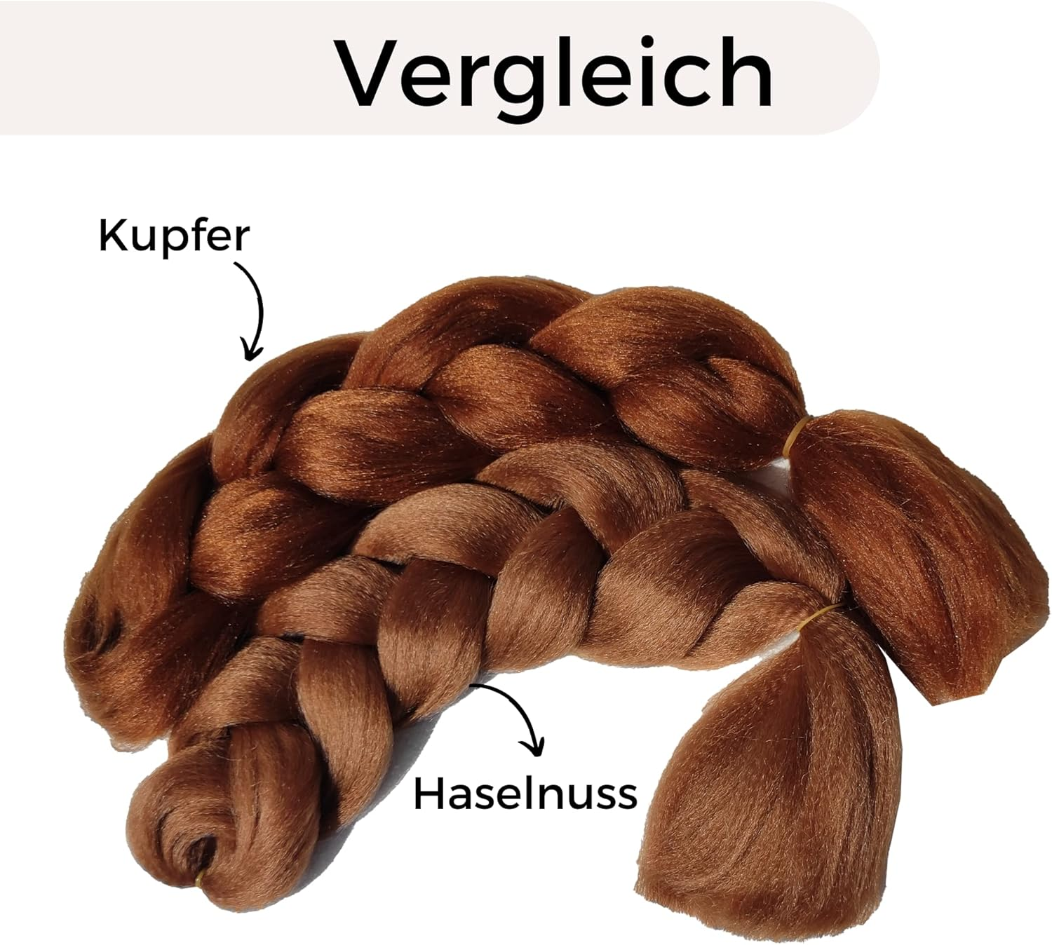 Synthetic Hair for Braiding in Hazelnut - Braids Extensions Rasta Hair - Xpression Hair - Copper image number 3