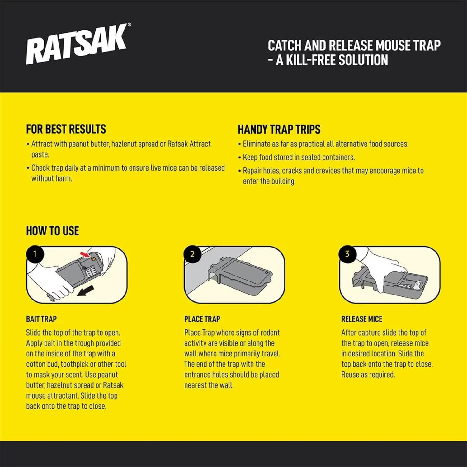 Ratsak Catch & Hold Mouse Trap