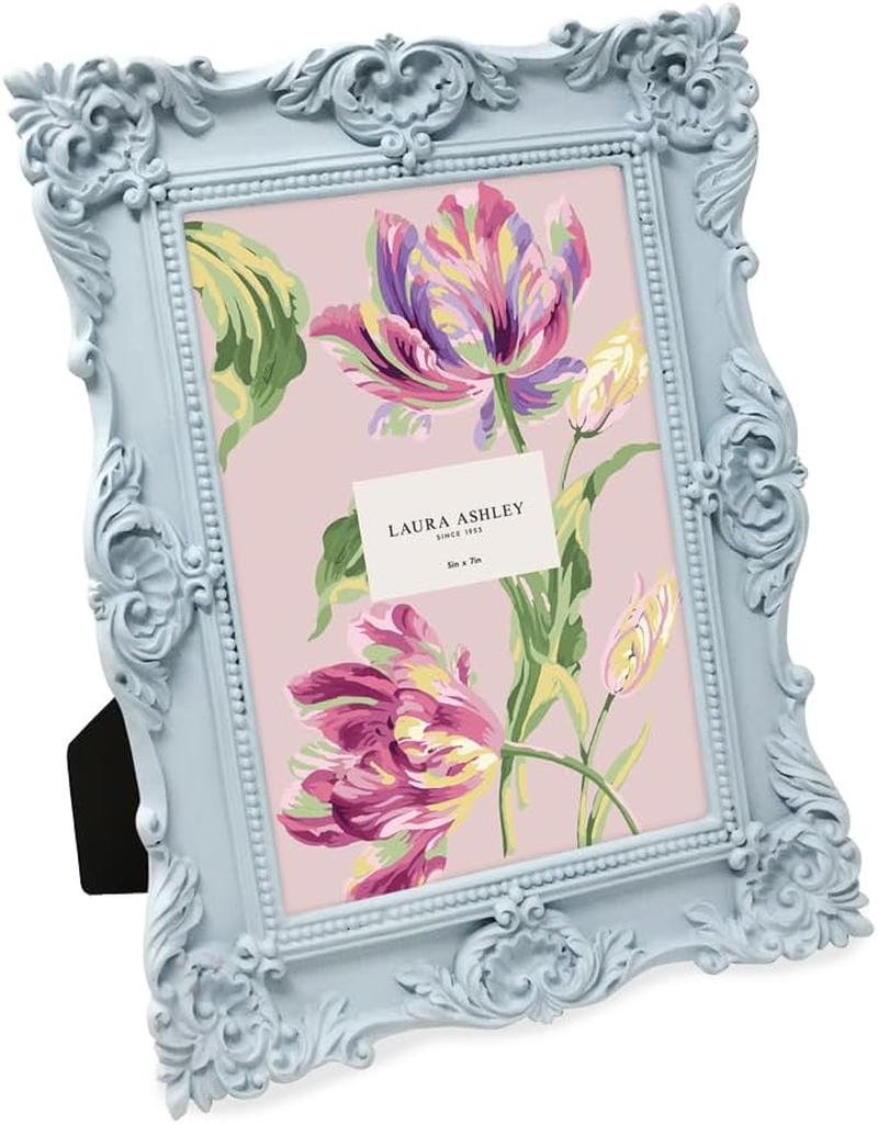 Laura Ashley 2X3 Black Ornate Textured Hand-Crafted Resin Picture Frame with Easel, for Tabletop & Wall Display, Decorative Floral Design Home D&eacute;cor, Photo Gallery, Art & More (2X3, Black) image number 5