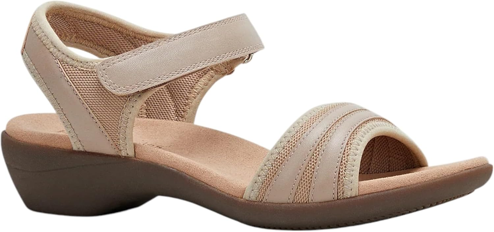 Hush Puppies Womens Amazing Taupe Slip on Leather Slides Sandals 42 image number 4