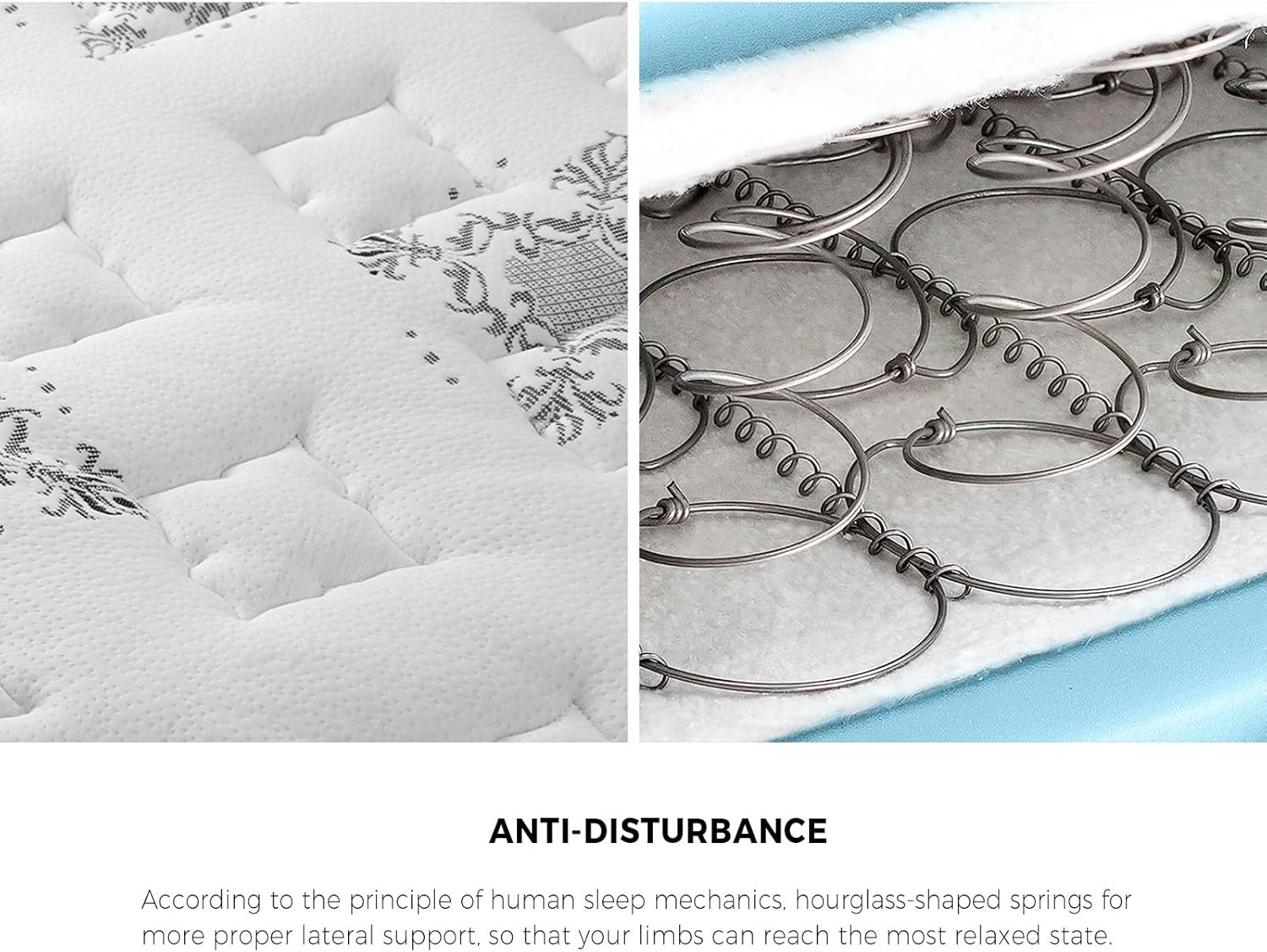 Bedra Bedding King Single Mattress with Bonnell Spring and Full Body Support King Single Bed Mattress Medium Firm 21Cm Thickness image number 5