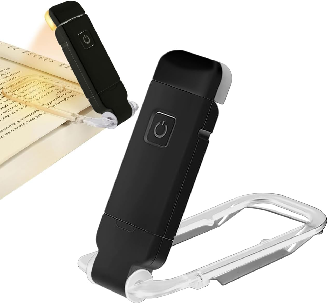 Reelau Book Light USB Rechargeable, Eye Protection Little Reading Light 3 Colours 4 Brightness, Sturdy Clip, Swivel Head for Angle, Long-Lasting Battery, Compact Size, Lightweight Portable Book Light image number 4