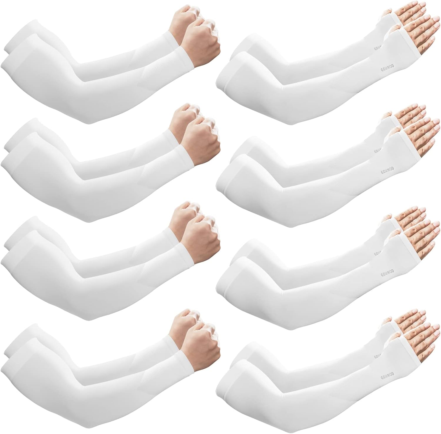 8 Pairs Arm Sleeves for Men and Women,Black Sleeve to Cover Full Arms,Uv Out＆Cooling,Tattoo Cover Up,Sun Protect Sleeves