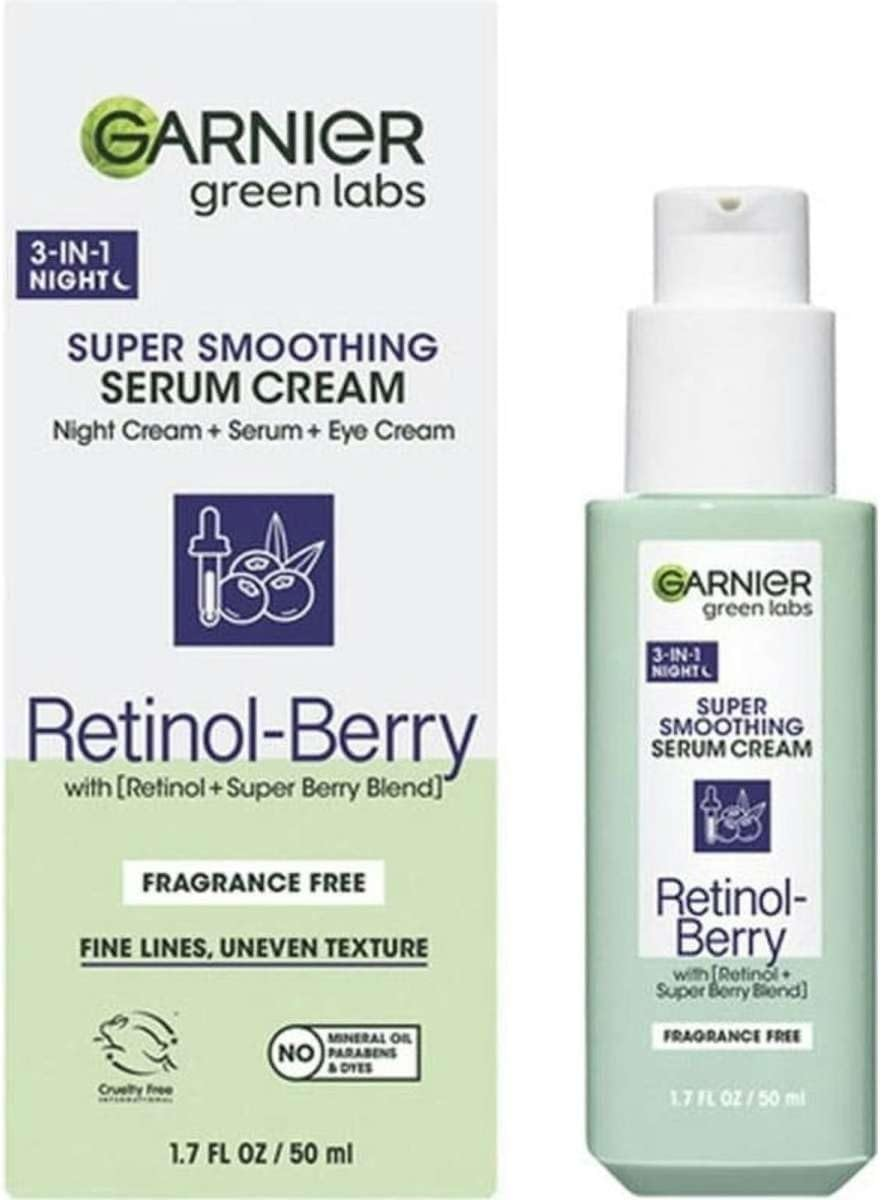 Garnier Retinol-Berry Fragrance Free Super Smoothing Serum Cream 50 Ml
