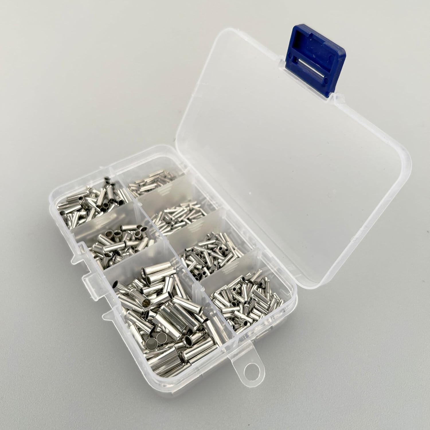 Yenghome 600 Pcs 7 Sizes Electrical Wire Ferrules Kits Tinned Copper Crimp Connector AWG 22-10 Non Insulated Ferrules Pin Cord End Terminal Assortment Kit image number 2