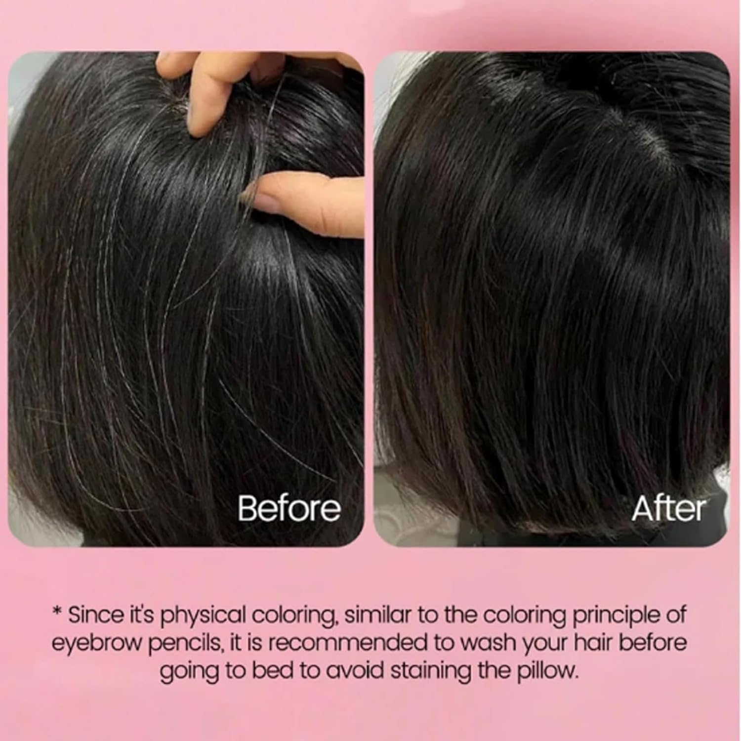 Swarous Long Lasting Hair Color Stick, Instant Hair Color Stick with Built-In Comb, Upgraded Waterproof and Sweat-Proof Hairs Dye Comb, Portable Dye Comb for Gray Hairs Coverage (Black+Black-Brown) image number 6