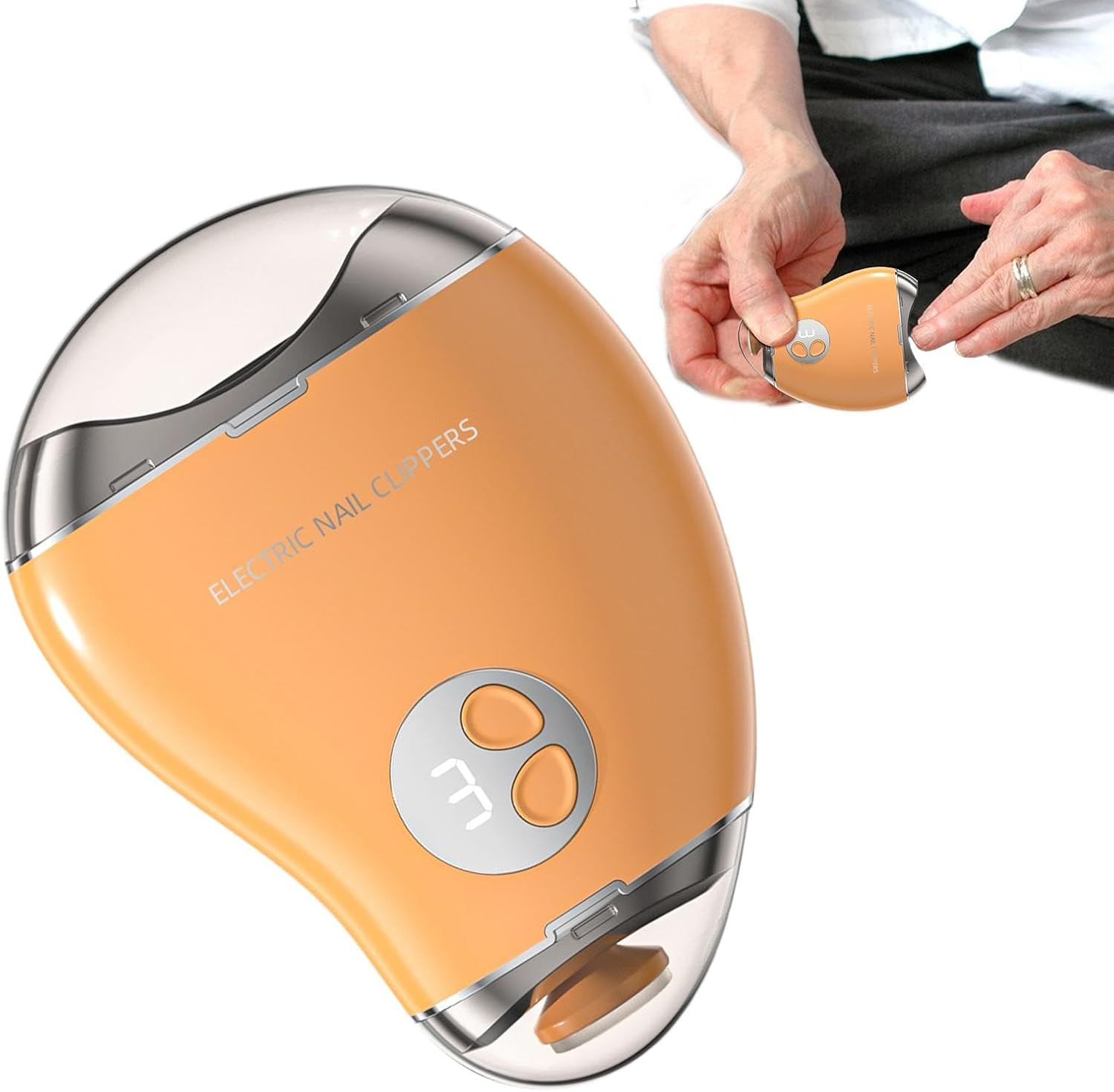 Toe Nail Clippers - Electric Nail Clippers for Adults, 3 Speed Nail Drill | Double Head Nail Sharpener, Multifunctional Nail Grinder for (2.95X1.26X4.13 Inch) image number 6