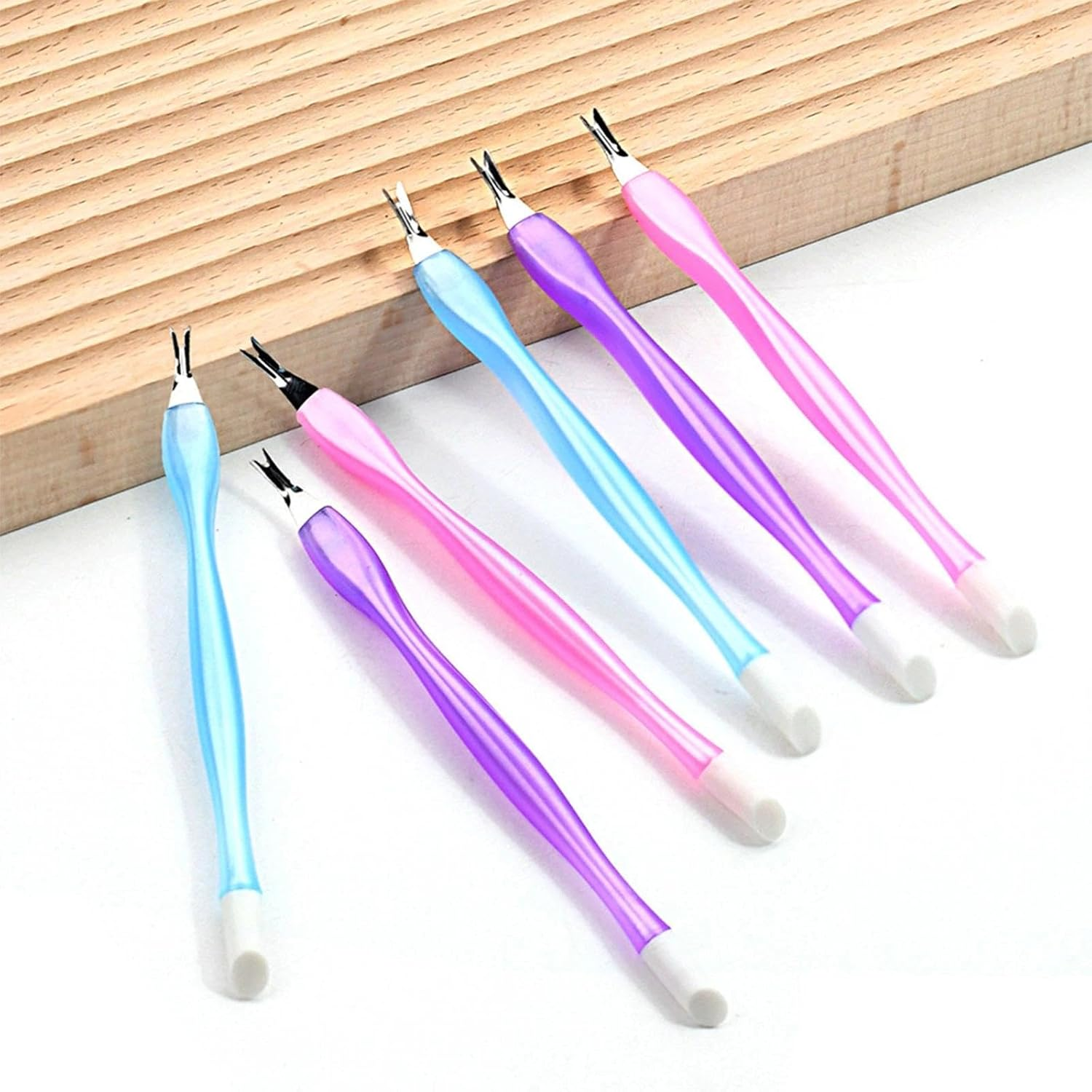 Dinghaole 6 Pcs Cuticle Remover & Trimmer, Cuticle Cutter, Nail Cuticle Remover, Manicure Dead Skin Removal Tool Nail Art Tools, Pedicure Tools for Dead Skin & Nail Care, 3 Colors image number 1