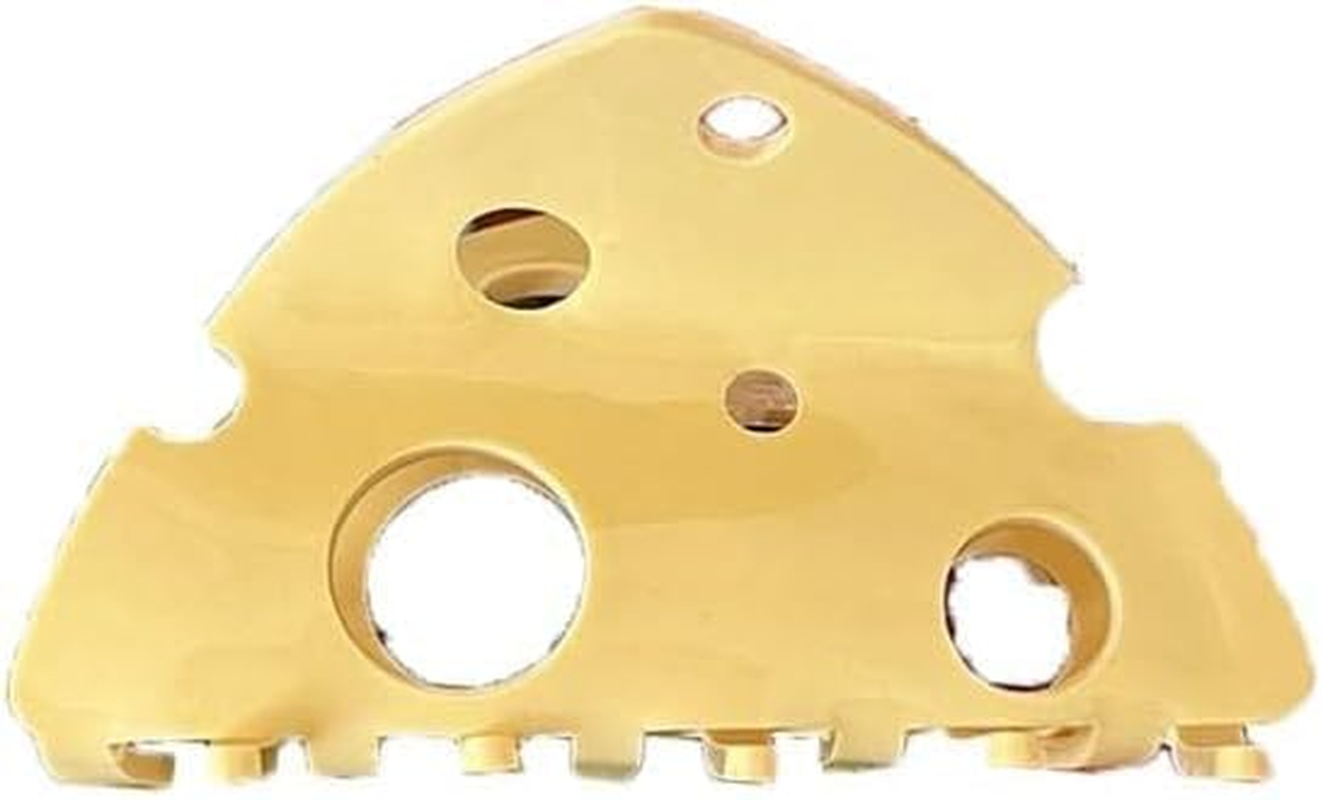 Yellow Hair Clip Headdress Hollow Shark Clip Cute Cheese Acetate Hair Claw Party for Beauty Fashion Hair Styling Accessories