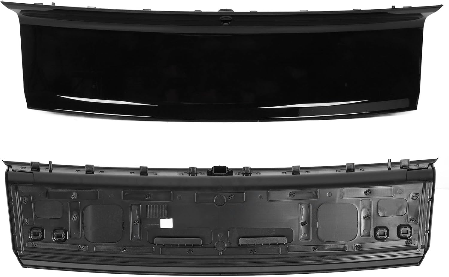 Trunk Decklid Trim Panel Compatible with 2015-2023, Rear Center Trunk Boot Lid Cover Trim, ABS Rear Trunk Cover Panel Decorating Board Glossy Black image number 2