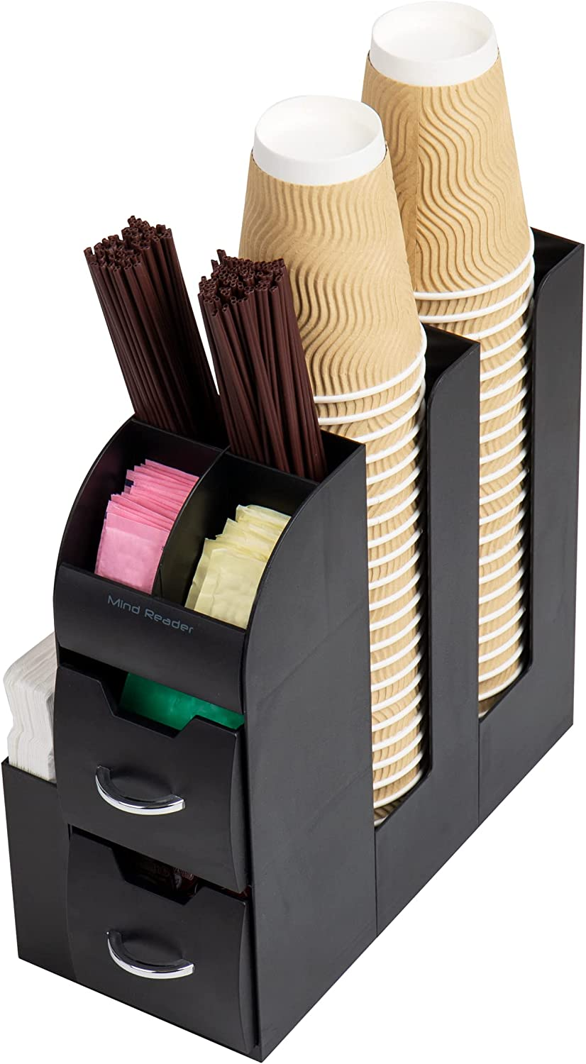 Mind Reader Coffee Condiment and Accessories Caddy Organizer, Black image number 2