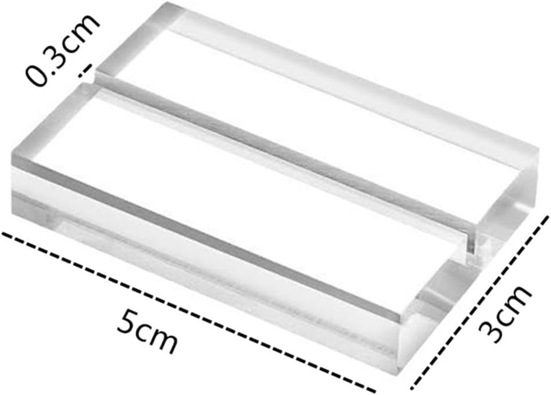 Card Display Stand, Photos Sign Holders, Cuicanfla 20 Pcs Clear Acrylic Place Card Holders, Table Number Stands with Card Slot, Name Card Display Stand for Shop Cafe Wedding Banquet Buffet Events Menu image number 2