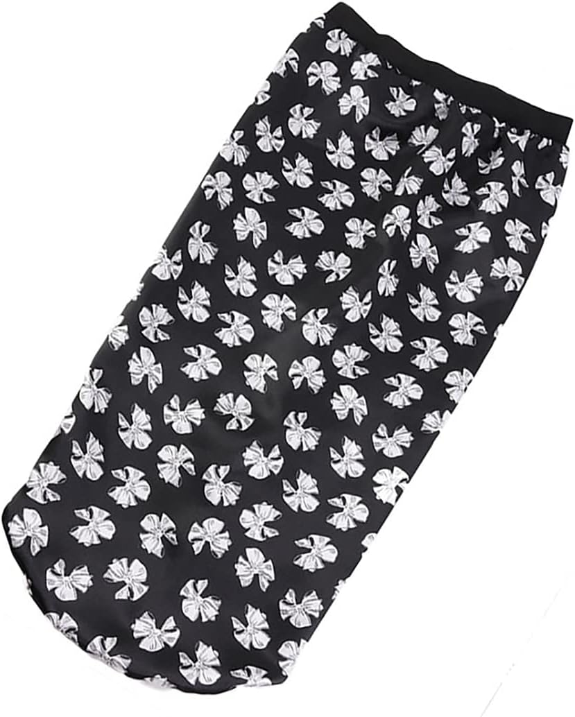 COSYOO Hair Braid Bonnet Satin Wide Classic Decorative Extra Long Printed Silk Soft Elastic Hair Bonnet for Women Printed Patterned Cover Lightweight