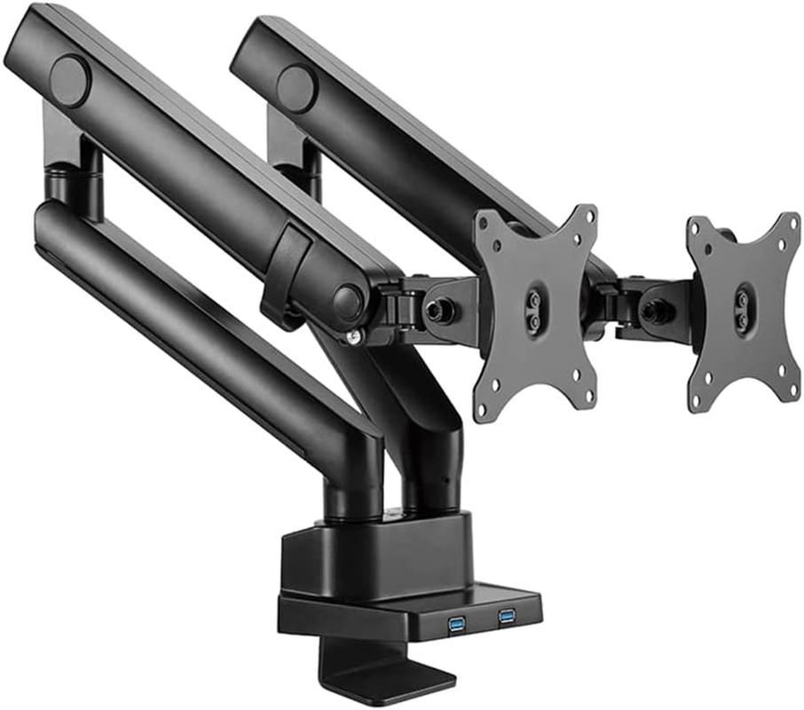 PRISM+ Arc Stealth Dual Monitor Arm | for Screens 17" - 34" | Weight up to 8Kg/Arm | VESA 75X75Mm 100X100Mm | Clamp/Grommet image number 3