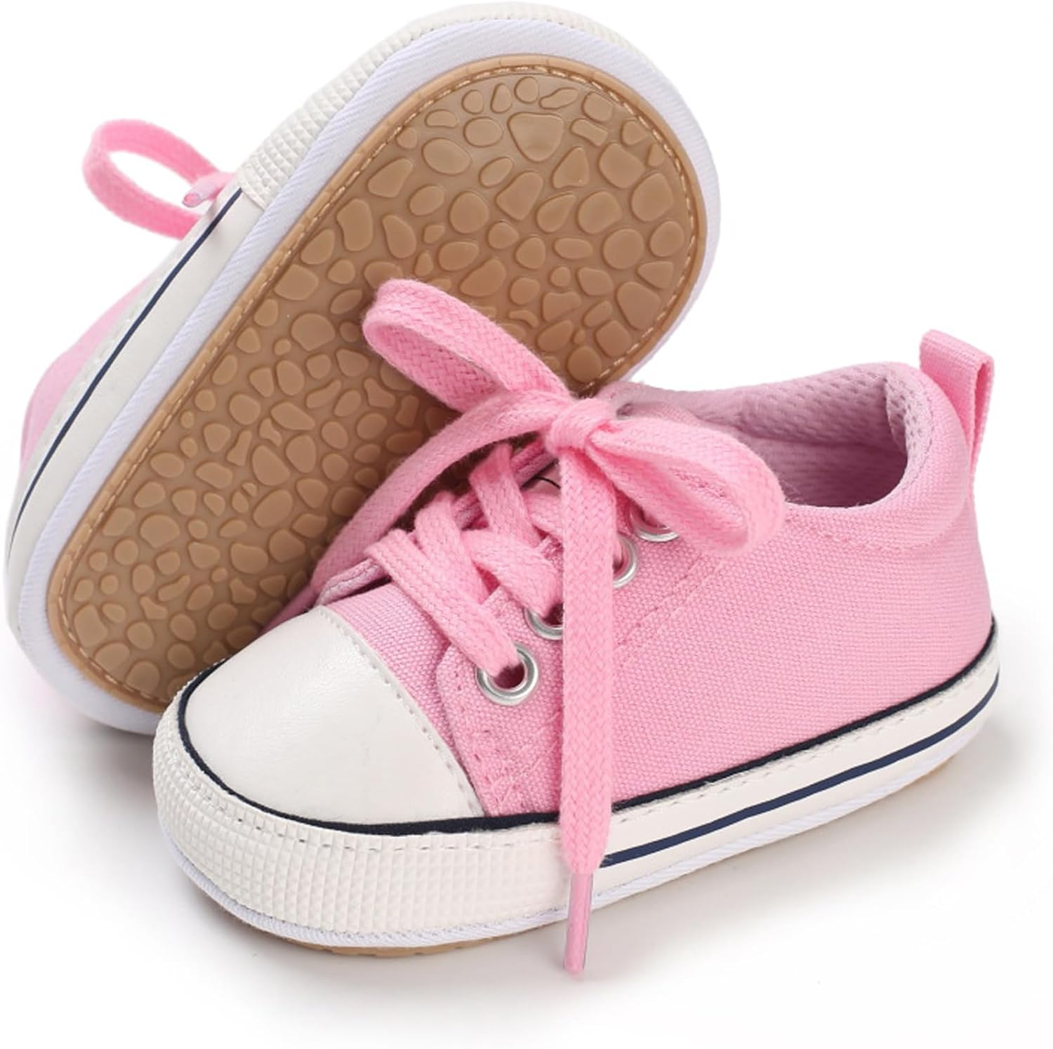 Baby Boys Girls Sneakers Soft Leather Anti-Slip Sole Baby Walking Shoes Infant Toddler Crib Pre-Walkers First Walkers Oxford Shoes Lace-Up Lazy Loafers Baby Boy Girl Shoes 0-3&bull;6-12&bull;12-18 Months