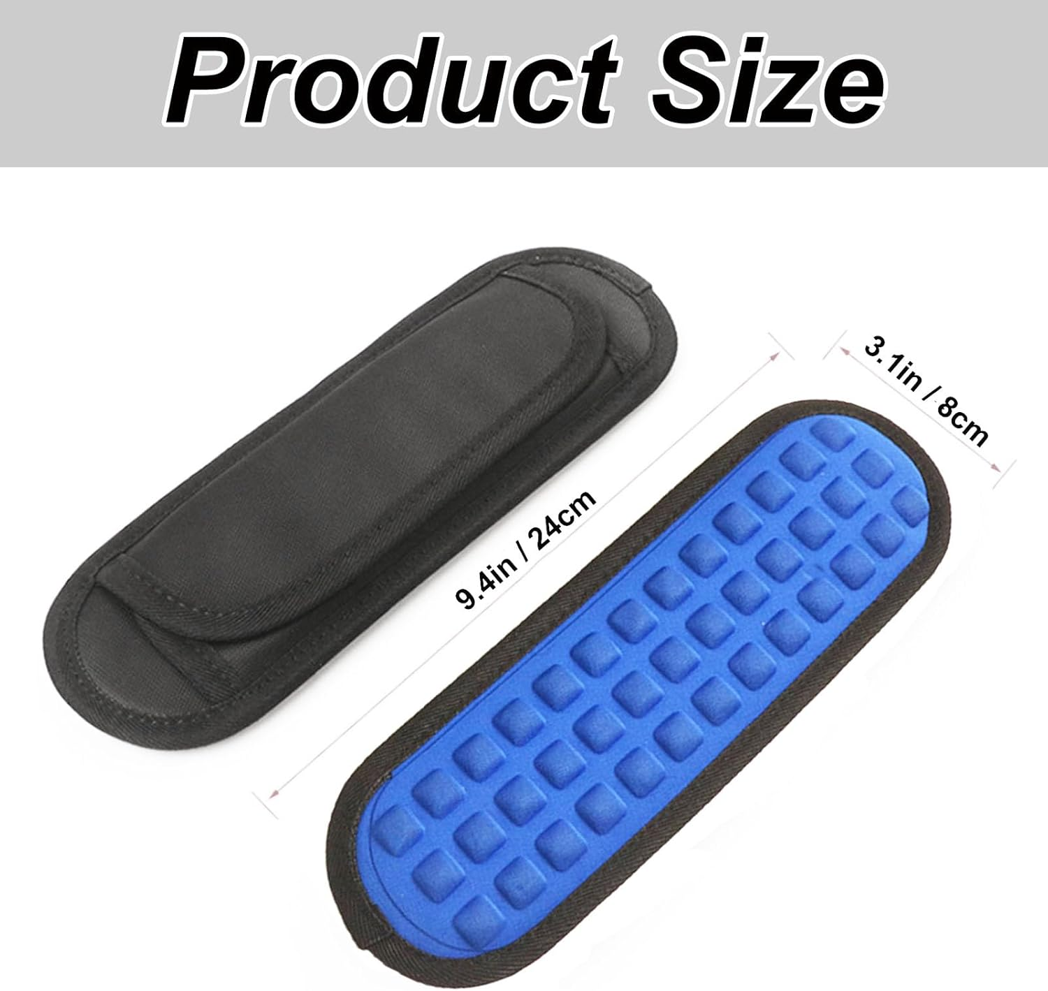 2Pcs Detachable Shoulder Strap Pad Soft Air Cushion for Laptop Backpack Sport Bag Messenger Guitar Case image number 2