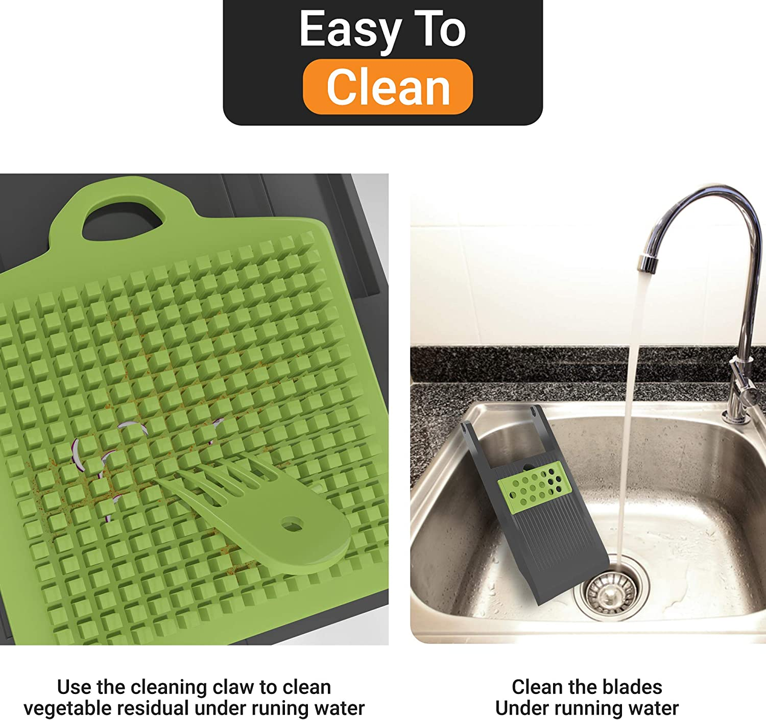 Vegetable Chopper - 15 in 1 Multi-Purpose Mandoline Slicer - Vegetable Slicer - Fruit Cutter with 7 Adjustable Blades & Vegetable Peeler image number 6