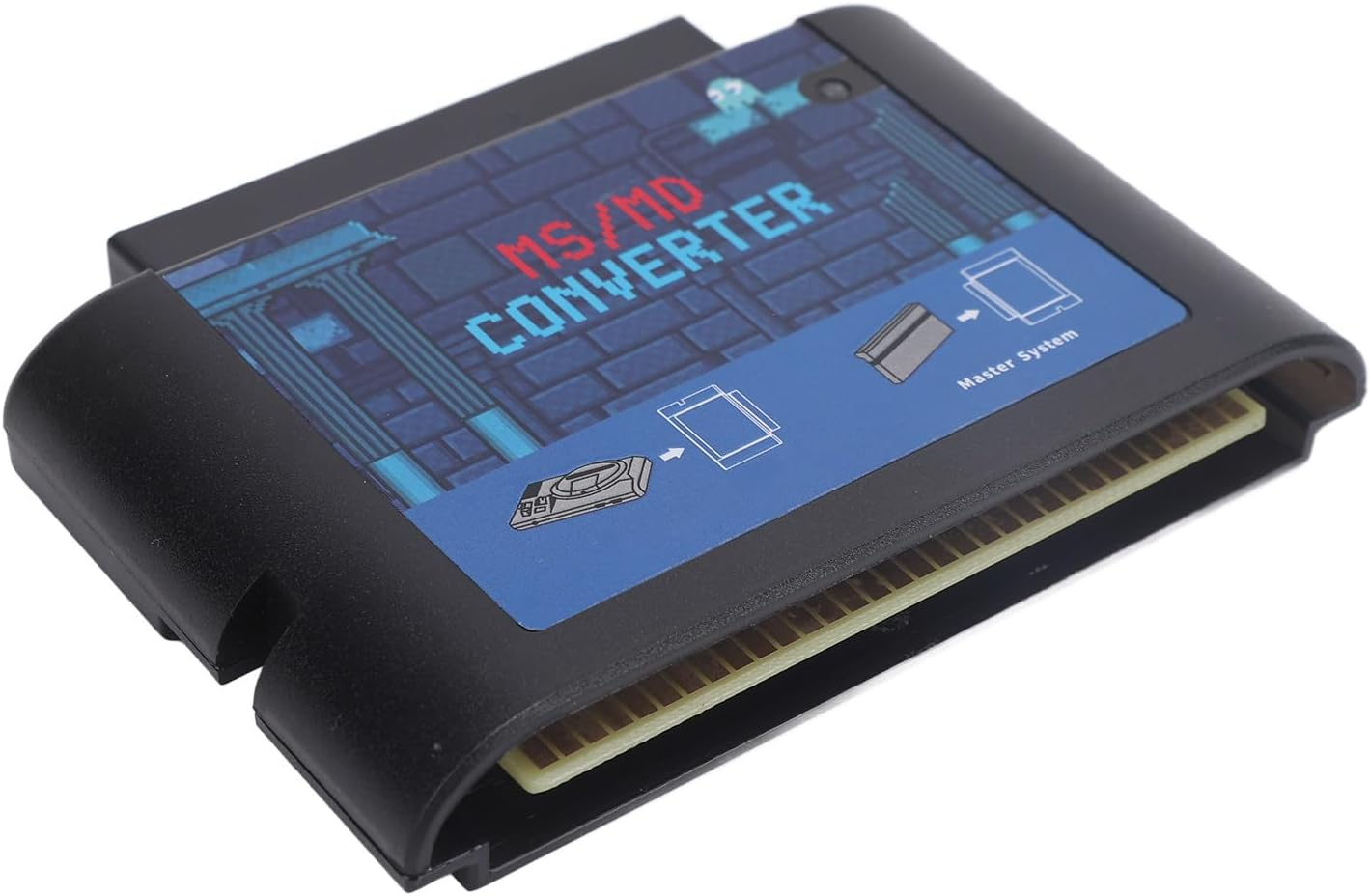 MS to MD Game Card Adapter for Retron 5 3 2, MS to MD Game Video Converters for Mega Drive for Genesis, MS to MD Game Burner Card Converter Enriched Gaming Experience (Black Transparent) - Black Transparent image number 6