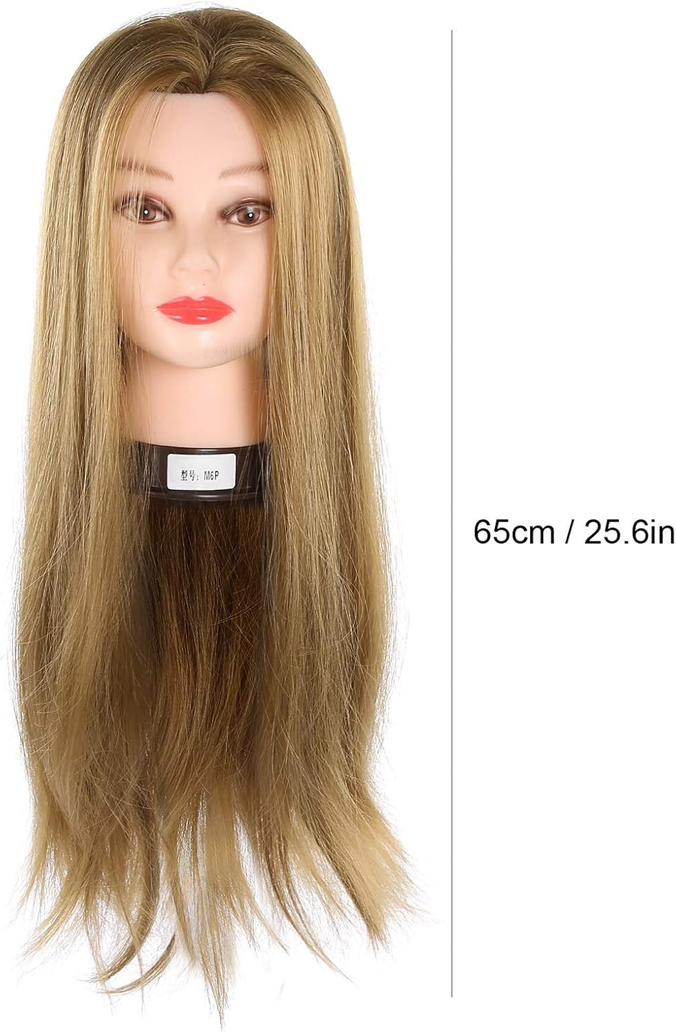 Marhynchus Mannequin Head Practice Manikin Cosmetology Doll Hairstyling Training Head with Fiber Hair for Hairdressing Styling Cutting Weaving Designing Dyeing image number 4