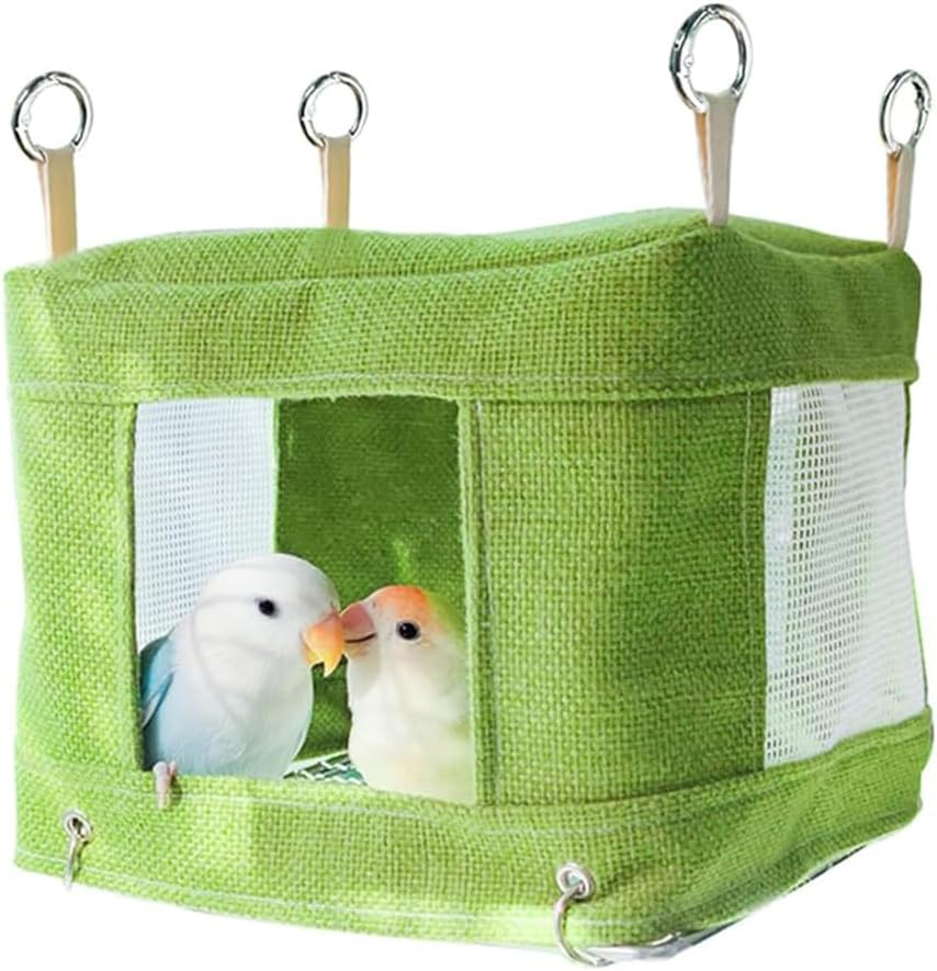 Cool Bird'S Nest,Hanging Hammock Tent,Summer Breathable Bottom Mesh Mat,Pet Cave Hammock,Parrot Nest Tent Stand,Pet Supplies,For Medium Birds,Parrots image number 3